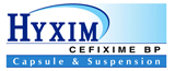 HYXIM Cefixime BP Capsule- 200 mg.Dry Syrup- 100 mg / 5 ml.